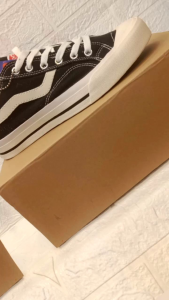 TERMURAH!!!! Ventela Publik Low Black Natural Pria Wanita Kekinian/ Sepatu Sekolah Sneakers Hitam Putih Kasual