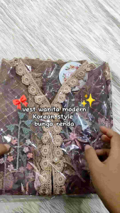 Outer Vest Wanita Gardenia Tille Brukat Virall