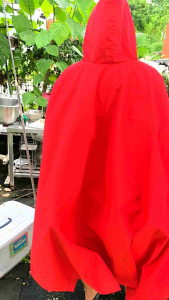 Raincoat poncho heavy duty rubberized three layer coating material for 100% waterproof a heavy rain raincoat