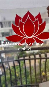 TEM DÁN A DI ĐÀ PHẬT VÀ 2 HOA SEN CÓ MÀNG ĐỊNH VỊ ĐỂ DÁN CHO XE HƠI DÁN NHÀ CỬA CẦU BÌNH AN. CHỐNG NƯỚC 100%