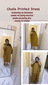Dress or Duster with Cooling Fabric and Bigsize With Pocket Pwde Pambahay Pwde Pang-Alis