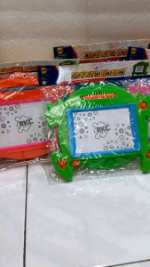 Mainan Papan Tulis Belajar Anak Bentuk Keroppi Drawing Board RKC