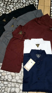 Paket Hemat 2 PCS Kemeja Polos Jumbo Pria Lengan Pendek Ukuran XXL & XXXL