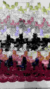 [NEW] L19 Chemical Flower Lace with Sequin/ Renda labuci baju/ setengah meter