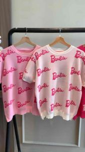 Atasan Rajut Blouse Wanita Barbie Loose Oversized Knit Top BL20475