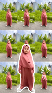 Abaya Anak Couple Ibu Anak Size 2-6 Tahun Bahan Kersey Zoya Adem