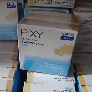 New formula Bedak alas pixy uv whitening two way cake perfect fit + squalane oil SPF 15