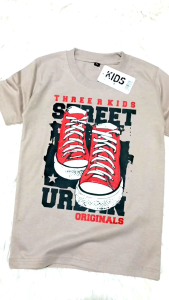 Baju Kaos Anak Laki Laki motif Sepatu URBAN STREET usia 1-10thn bahan katun 30s