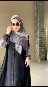 27gadih set hijab gamis+ kerudung edisi set khadijah motif elegan simple kekininan produk terbaru amore by ruby