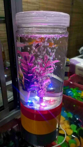 AQUARIUM MINI CANTIK UNTUK PENGHIAS MEJA KERJA KANTOR DAYA 1WAT CUKUP PAKE CHARGER USB