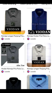 Viodan Kemeja Abu Abu Lengan Panjang Polos Slim Fit Size M L XL