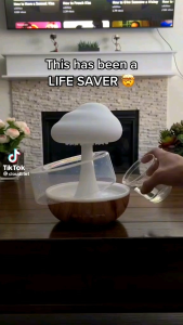 Rain drop cloud humidifier essential oil diffuser 400ml capacity rain drops with night light multi color changing lights