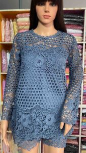 ผ้าลูกไม้เกรดพรีเมียม เซต 3 ชิ้น เสื้อ+ กางเกง+ซับในเสื้อสายเดี่ยว