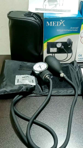 MEDX Aneroid Sphygmomanometer Blood Pressure Monitor With Stethoscope For Adult