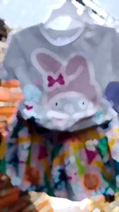 10-40kg Sét áo váy có quần trong thun cotton in hoạt hình dễ thương cho bé gái