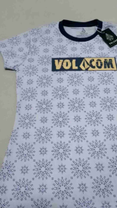 Kaos Wanita Volcom Distro: T-shirt Lengan Pendek & Motif Fullprint