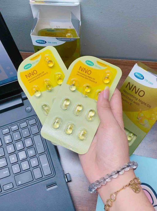 01 Viên dưỡng da ban đêm, khóa ẩm, cải thiện da khô sạm, giúp săn chắc và tươi trẻ - NNO NOURISHING NIGHT OIL