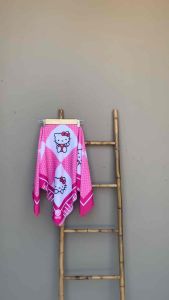 Voal Printing Anak Motif Hello Kitty Pink / Hijab Anak Motif Lucu