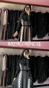 Gamis Batik Crincle By Asy Syakira Fashion