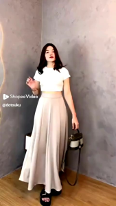 Rok Flare Korea Maxi Anti Kusut: Pilihan Rok Wanita Terbaik