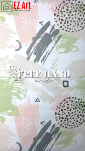 Hand painted abstract Freehand Art graffiti living room bedroom wall sticker mural EZ Art Wallpaper