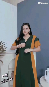 Daster Cringkle Premium Lengan Pendek Feminim Elegan