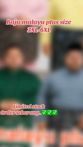 Baju malayu plus.Have  size 4Xl to 6Xl available in Malaysia 🇲🇾