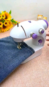 ESA PROMO 4IN1 MESIN JAHIT SEWING KIT MINI MEJA PORTABLE 202 LAMPU LED PEMOTONG BENANG FREE JARUM
