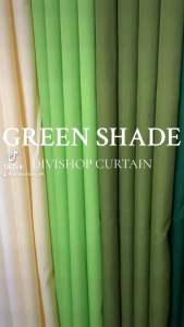 Plain Curtain Green Shade 5-10ft sold per piece (8 holes/rings)