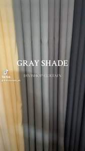 onhand Plain Curtain Gray Shade 5-10ft sold per piece (8 holes/rings)