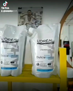 LOREAL ชุดครีมยืดผมลอรีอัล ปารีส ผมลงดีเรียบตรงกลิ่นบางเบา (ราคาเป็นเงิน) พร้อมส่ง