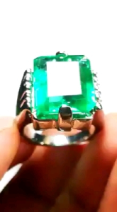 Batu permata Green Zambrud octagon kristal top LUSTER hight Quality