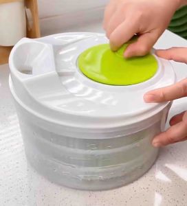 Home Signature Salad Spinner Dryer Vegetable Dehydrator Household Salad Dryer Small Manual Kitchen Wash Basin Fruit Drain