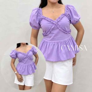 Glinda (M-2XL) Bustier Ruffled Top
