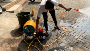 Power Sprayer 4 Tak Komplit Selang 100 Meter + 2 Stik Multifungsi