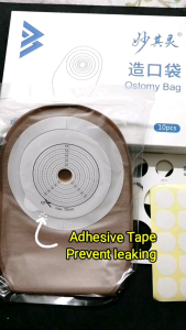 10pcs Double Layers Ostomy Bags Stoma Bag Colostomy Bag Prevent Leakage Remove Odor