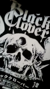 Sweater Hoodie Anime Black Clover Skull Statue Fleece Pria Wanita M-XXL