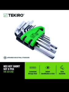 Kunci L Set Tekiro 8pcs Panjang 2-10mm / Kunci L Set TEKIRO 8pcs Pendek Hex Key Long Kunci L Tekiro Set Original Hex Key Short