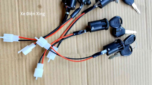 ổ khóa xe đạp điện 2 và 3 dây điệnổ khóa đầu điện xe điện xe máy điệnphụ tùng phụ kiện xe điện