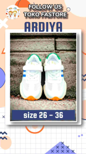 ARDIYA Sepatu Anak Sport Non LED Sneaker Anak Size 26-36 Usia 3-9 Tahun