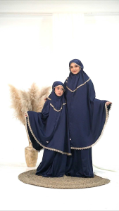 Mukena Yasmina 2in1 Dewasa Satin Premium Standar Jumbo Hitam Putih Navy Mocca Merah Marun Dusty Pink