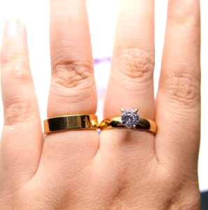 [GRATIS CETAK NAMA] Cincin Couple Titanium Anti Karat M01 | Cincin Pasangan | Cincin Hadiah | Cincin Lamaran | Cincin Tunangan | Aksesoris Pria Wanita