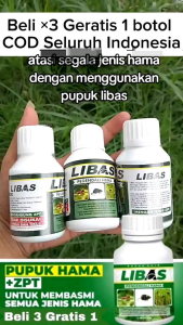 Pupuk Libas Pembasmi Hama dan Bakteri Tanaman Beli 3 Gratis 1 Botol