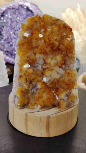 Top Grade Brazil Citrine Druse Ornament CD06 #Citrine Crystal #homedecor