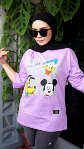 [TERBARU] KAOS OVERSIZE KARAKTER/KAOS WANITA DINARRY FST SANTAI POLOS