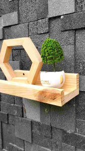 Rak Dinding Tempel & Rak Kayu Jati Belanda: Rak Serbaguna U