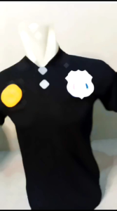 Security Kaos Kerah Logo Biru Gada Polri Velcro Bisa Dilepas Pasang