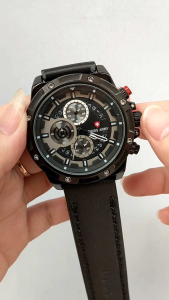 BARU - JAM TANGAN PRIA DEWASA SWISS ARMY JAM TANGAN COWOK DEWASA CHRONO AKTIF TALI KULIT | JAM TANGAN PRIA TERBARU 2023 TANGGAL AKTIF FREE BOX