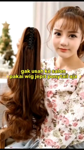 sambung rambut ponytail korea
