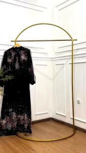 gamis dress printing kerah ikat premium